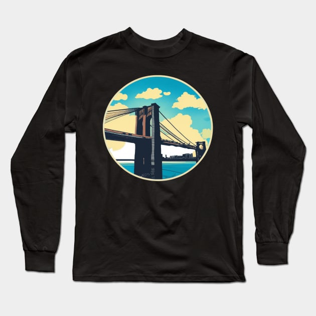 Brooklyn Bridge Long Sleeve T-Shirt by NomiCrafts